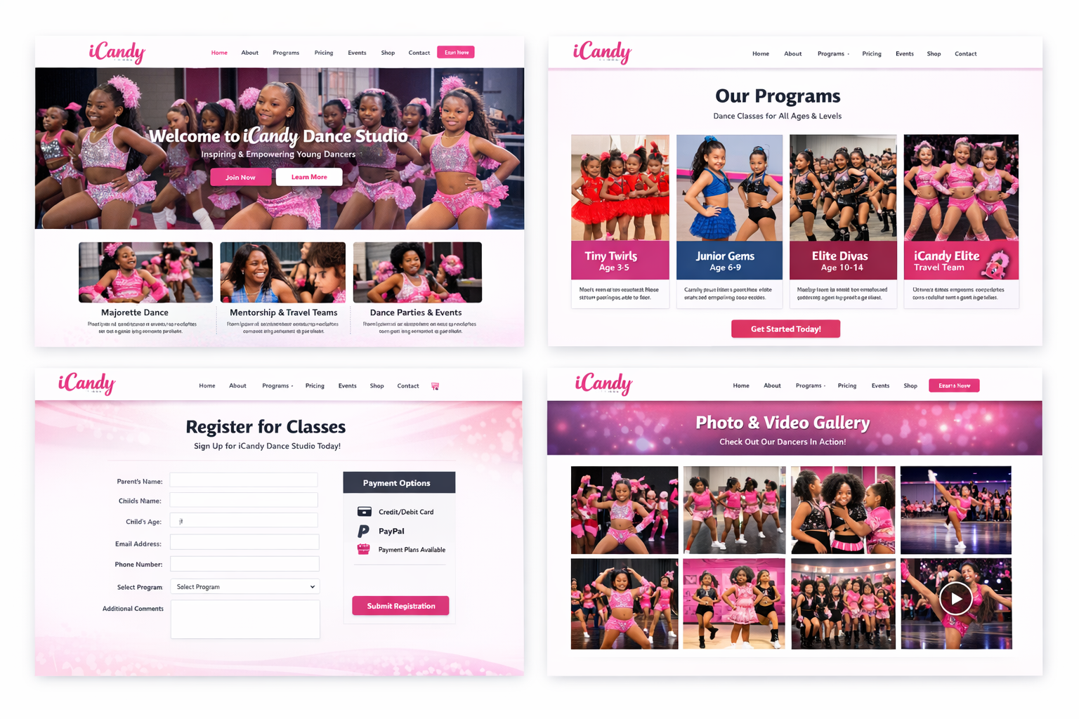 Website mockup
